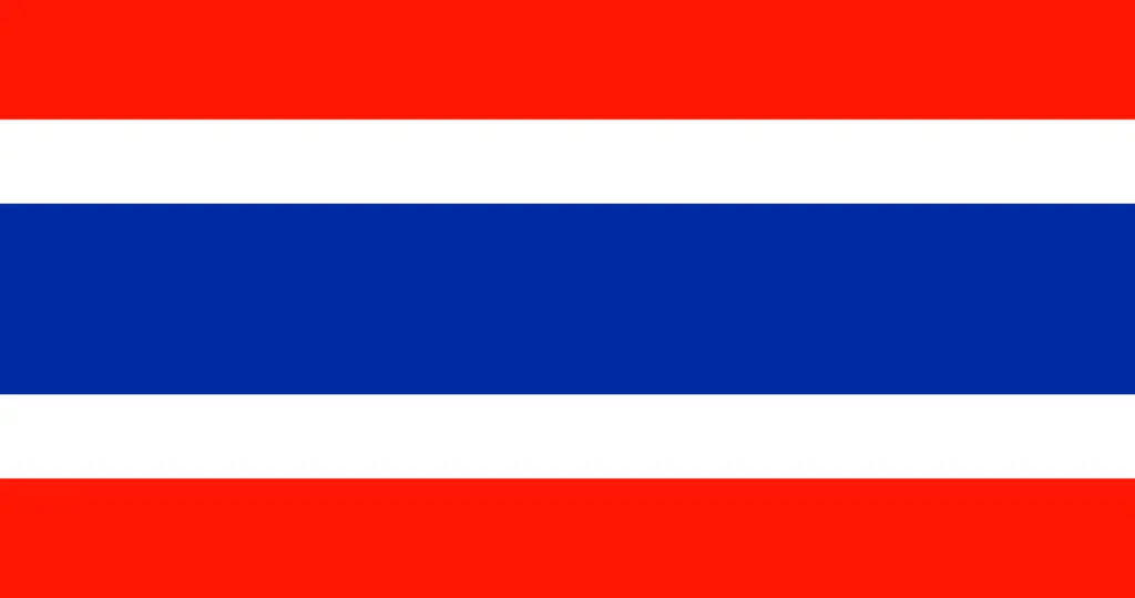 Illustration du drapeau de la Thaïlande